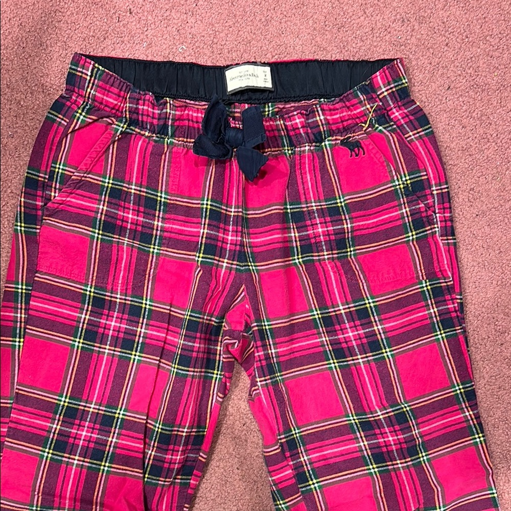 Abercrombie & Fitch Pink Plaid Pajama Pants